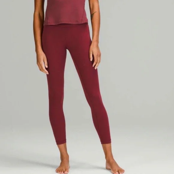 Lululemon Legging InStill High-Rise Tight 25" – Red / Brown Mulled Wine – Size 8 - Picture 1 of 5